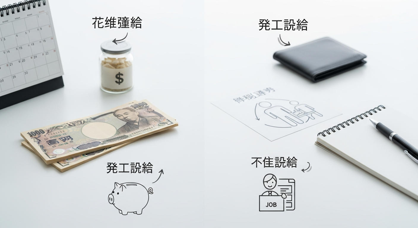 退職給付金と失業手当の決定的な違いを5つの項目で比較